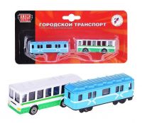 Технопарк SB-15-06-BLС(144) Набор из 2-х моделей Метро и автобус