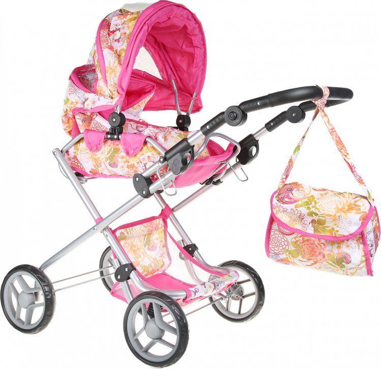 Melobo K0104 Коляска для куклы с переноской и сумкой в комплекте, 76,5х44х83 см