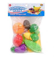 ABtoys (АБтойс) PT-01359 Помогаю Маме. Набор продуктов для резки на липучках, 16 предметов, в пакете