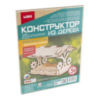 LORI Фн-018 Набор для творчества LORI Конструктор из дерева Кормушка для птиц Цветочная полянка