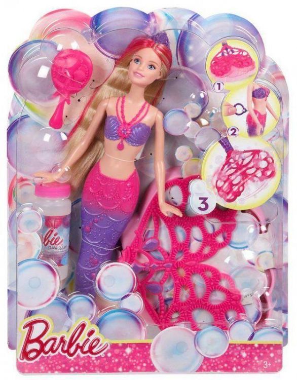 Mattel CFF49 Кукла Барби Русалочка с волшебными пузырьками
