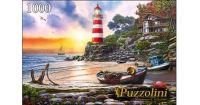 Puzzolini 9924 Пазл Маяк на обрыве у моря, 1000 элементов