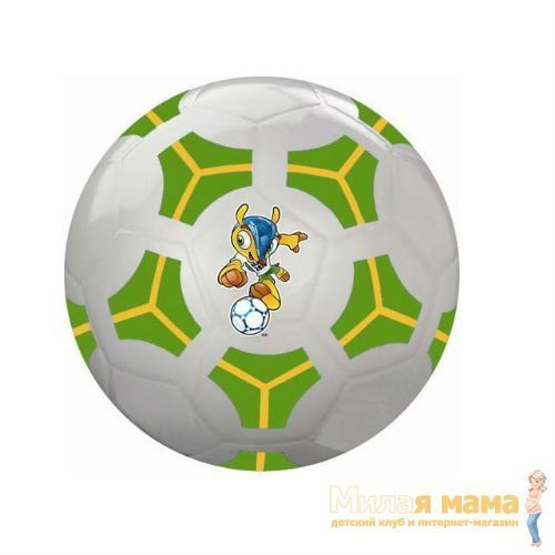 Mondo 01/027 Мяч World Cup, 23 см, желто-зеленый узор
