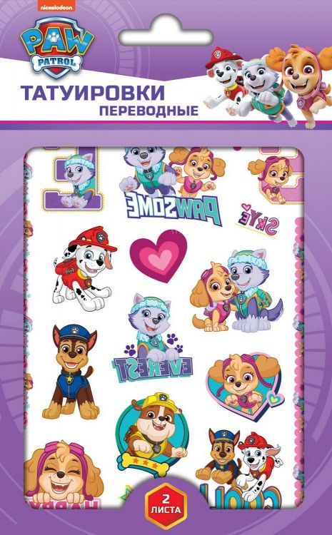 ND Play 299137 Наклейки - татуировки ND Play Щенячий патруль Girls ND Play 299137 Наклейки - татуировки ND Play Щенячий патруль Girls
