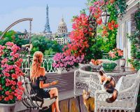 Белоснежка 277-AB Набор для творчества Белоснежка Картина по номерам на холсте Парижанки 40х50см