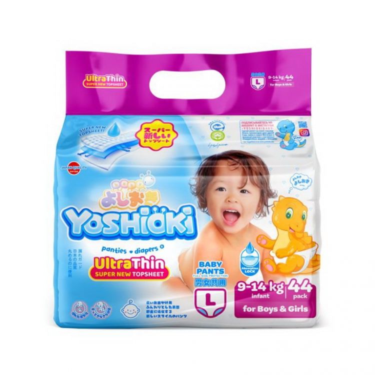 Yoshioki JTG0008 Трусики-подгузники Yoshioki Ultra-Thin L 9-14 кг 44 шт Yoshioki JTG0008 Трусики-подгузники Yoshioki Ultra-Thin L 9-14 кг 44 шт