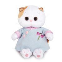 BUDI BASA LB-020 Мягкая игрушка Кошечка Ли-Ли BABY в голубой курточке в китайском стиле, 20 см