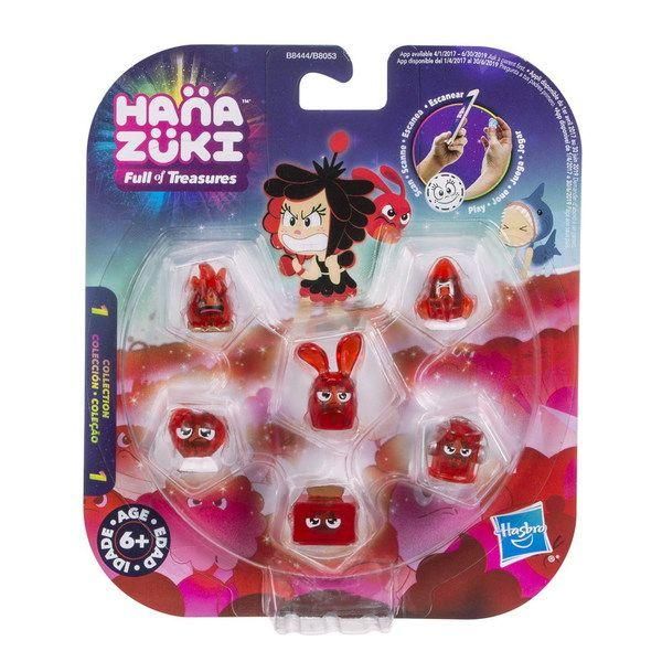 Hasbro B8444 Hanazuki 6 фигурок-сокровищ в упаковке, красный набор