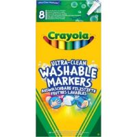 Crayola 58-8330 Набор тонких смываемых фломастеров «Супер чисто», 8 шт.