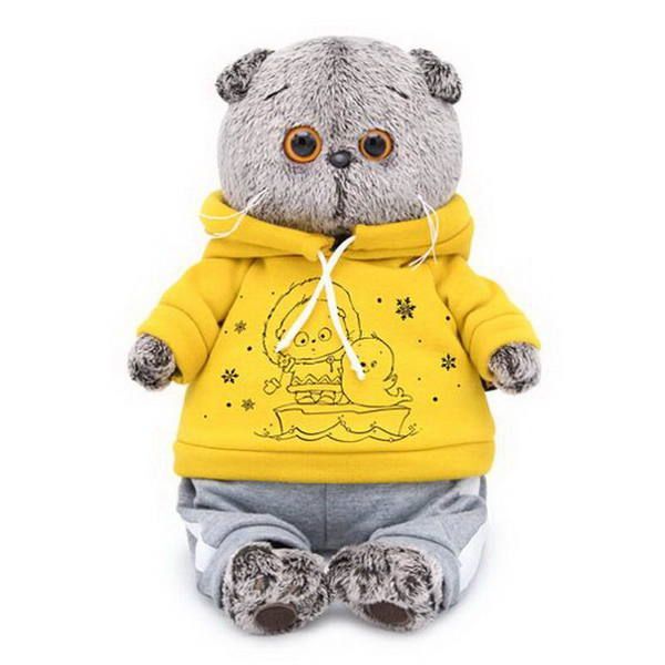BUDI BASA Ks25-097 Мягкая игрушка Кот Басик в спортивном костюме, 25 см