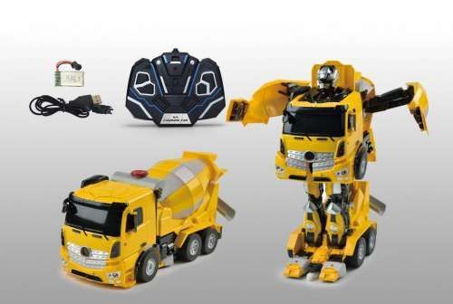 Solmar Pte Ltd Т11022 1toy робот на р/у, трансформируется в бетономешалку, со светом и звуком,   38см, коробка