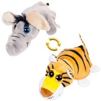 AB toys M5003 Мягкая игрушка Перевертыши Слон/Тигр, 16 см