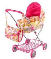 Melobo K0102 Коляска для куклы с корзиной и сумкой в комплекте, 63х35х71 см