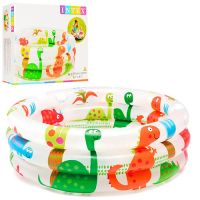 Intex 57106 Бассейн детский надувной с динозаврами, (1-3 года), 61x22 см
