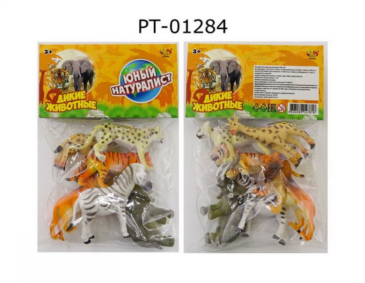 ABtoys (АБтойс) PT-01284 Юный натуралист. Фигурки диких животных, 6 штук