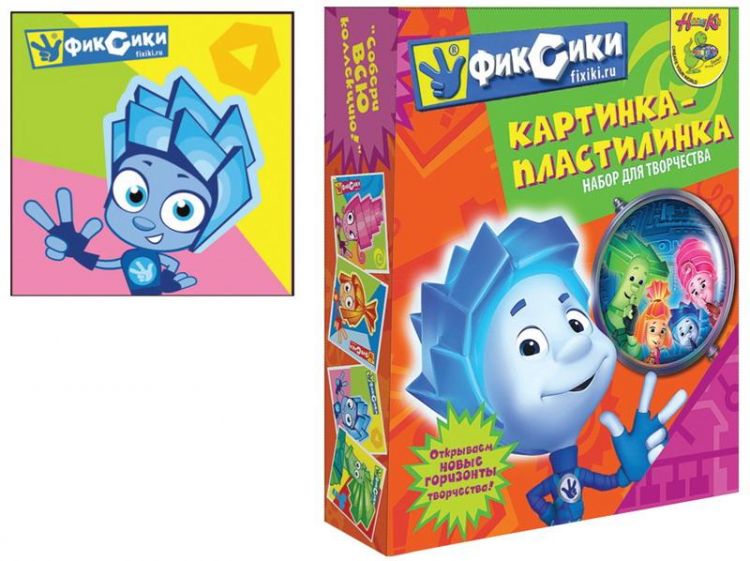 CENTRUM 84217 Набор для творчества CENTRUM Картинка-пластилинка "Фиксики" (Нолик) размер 22,5Х5Х18,5см