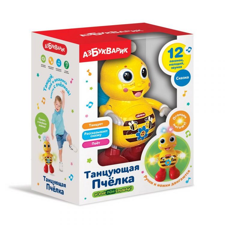 АЗБУКВАРИК 4680019286365 Музыкальная игрушка Азбукварик Танцующая пчелка АЗБУКВАРИК 4680019286365 Музыкальная игрушка Азбукварик Танцующая пчелка