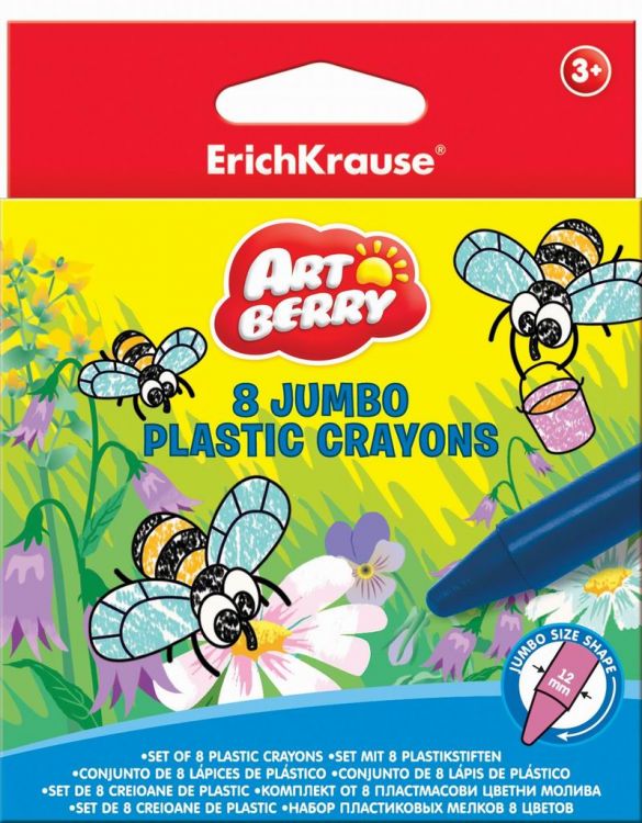 ArtBerry 33113AB-no Мелки пластиковые толстые Artberry Jumbo 8цв./короб с европодвесом ArtBerry 33113AB-no Мелки пластиковые толстые Artberry Jumbo 8цв./короб с европодвесом