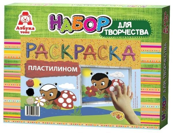 Азбука тойс АПЛ-0005 Аппликация пластилином Божья коровка