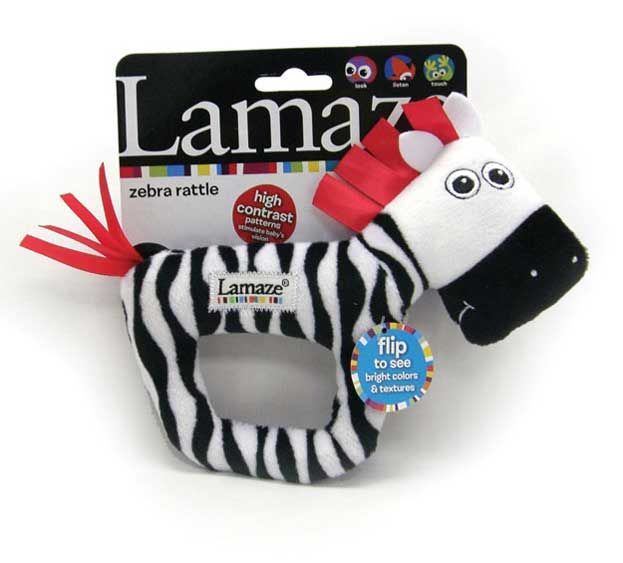 TOMY Lamaze 27077 Томи Ламаз Мягкая погремушка Зебра