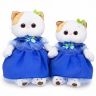 BUDI BASA LK24-037 Мягкая игрушка Кошечка Ли-Ли в синем платье, 24 см