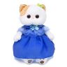 BUDI BASA LK24-037 Мягкая игрушка Кошечка Ли-Ли в синем платье, 24 см