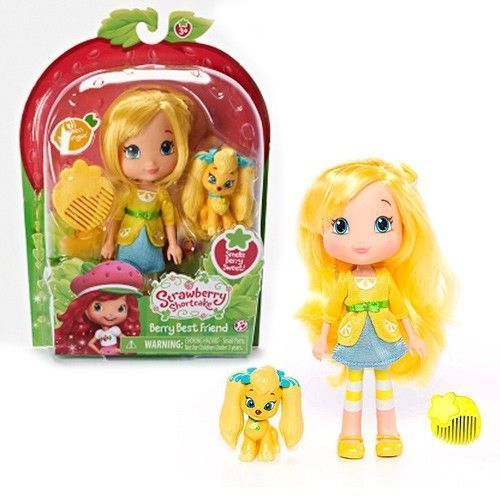 Strawberry Shortcake 12232 Шарлотта Земляничка Кукла 15 см с питомцем, Лимона