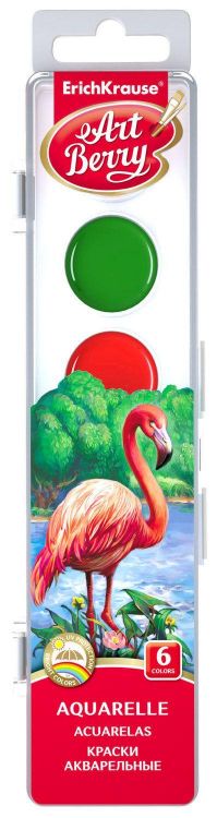 ErichKrause 41723EK Краски акварельные ArtBerry 6 цветов с УФ защитой яркости ErichKrause 41723EK Краски акварельные ArtBerry 6 цветов с УФ защитой яркости
