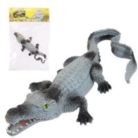 ABtoys (АБтойс) PT-01740 Фигурка Abtoys Юный натуралист Рептилии Крокодил (серо-черный), термопластичная резина