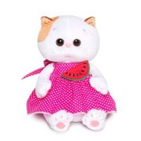 BUDI BASA LB-021 Мягкая игрушка Кошечка Ли-Ли BABY в розовом сарафане с арбузиком, 20 см