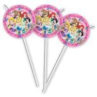 Procos 82658 Соломка для напитков "Принцессы Disney и питомцы", 6 шт.