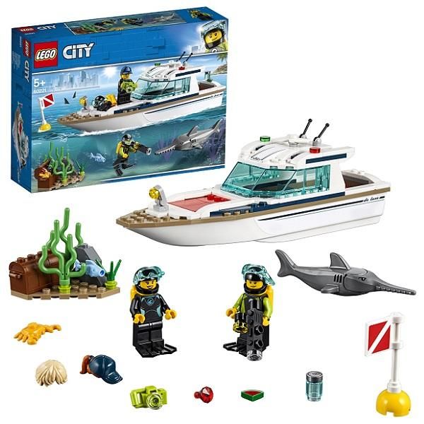 Lego City 60221 Конструктор Лего Город Транспорт: Яхта для дайвинга, 148 деталей