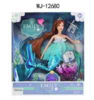 ABtoys (АБтойс) WJ-12680 Кукла ABtoys Emily Русалочка (изумрудное платье), аксессуары, 30см