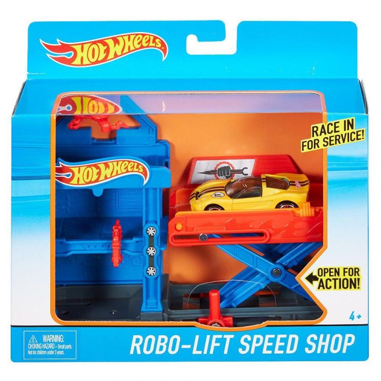Mattel DWL02 Hot Wheels Игровой набор Robo-Lift Speed Shop