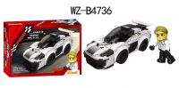 Junfa WZ-B4736 Конструктор Junfa Linoos Гоночная машина Орёл(белый), 158 деталей, резиновые колеса, фигурка пилота