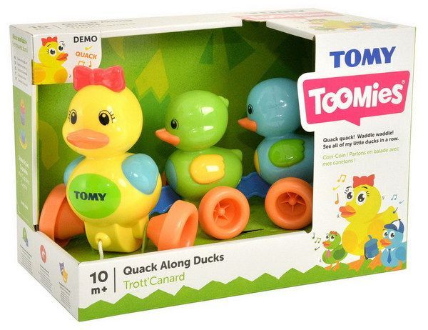 TOMY E4613 Каталка "Веселая утиная семейка"