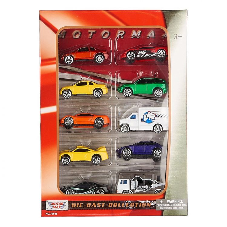 Motormax 75648 Игровой набор с коллекционными машинками, 10 штук, 1:63