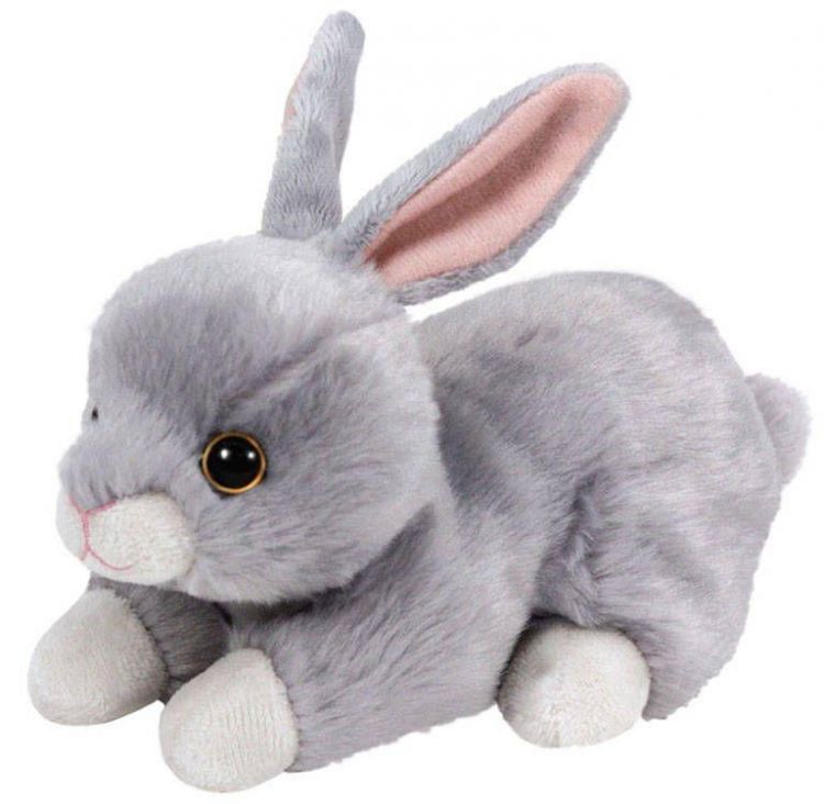 TY 41700 Classic Мягкая игрушка Зайчик Easter Nibbler серый, 17 см