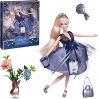 ABtoys (АБтойс) PT-01622 Кукла ABtoys "Amelia. Вечерний раут" в платье без рукавов с двухслойной юбкой, светлые волосы 30см
