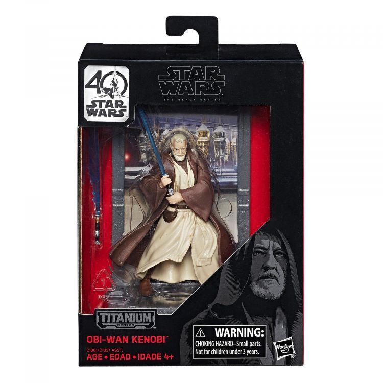 Hasbro C1861 Star Wars Коллекционная литая фигурка Звездные Войны: Titanium, Оби-Ван Кеноби, 15 см