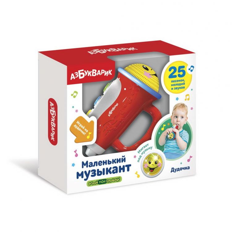 АЗБУКВАРИК 4680019285085 Музыкальная игрушка Азбукварик Маленький музыкант Дудочка АЗБУКВАРИК 4680019285085 Музыкальная игрушка Азбукварик Маленький музыкант Дудочка