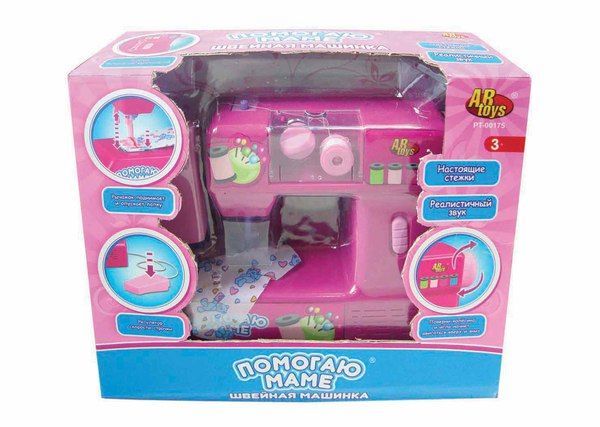 ABtoys PT-00175 Помогаю маме Швейная машинка, эл/мех, в наборе с аксессуарами