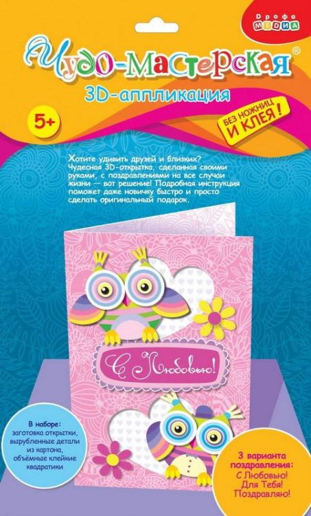Дрофа-Медиа 3277 Открытки 3Д мини Совы