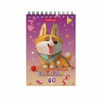 ErichKrause 53119ЕК Блокнот на спирали ErichKrause Корги, А6, 60 листов, клетка