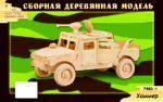 Модель деревянная сборная Военный внедорожник (4пласт.) (Китай)
