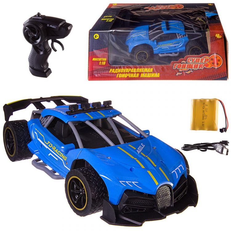 ABtoys (АБтойс) C-00475B Машинка на радиоуправлении Abtoys гоночная 2,4Ггц, резиновые колеса, аккумуляторный блок, синяя 1:18 ABtoys (АБтойс) C-00475B Машинка на радиоуправлении Abtoys гоночная 2,4Ггц, резиновые колеса, аккумуляторный блок, синяя 1:18