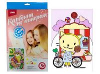 LORI Ркн-001 Картина по номерам для малышей "Киска с леденцом"