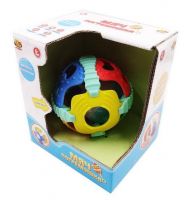 ABtoys PT-00887 Развивающий мяч-погремушка 2 в 1, со световыми и звуковыми эффектами, на батарейках