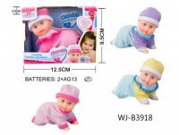 JUNFA 3360-8 Кукла-пупс ползающая, в ассортименте, 12,50х9,50х6 см