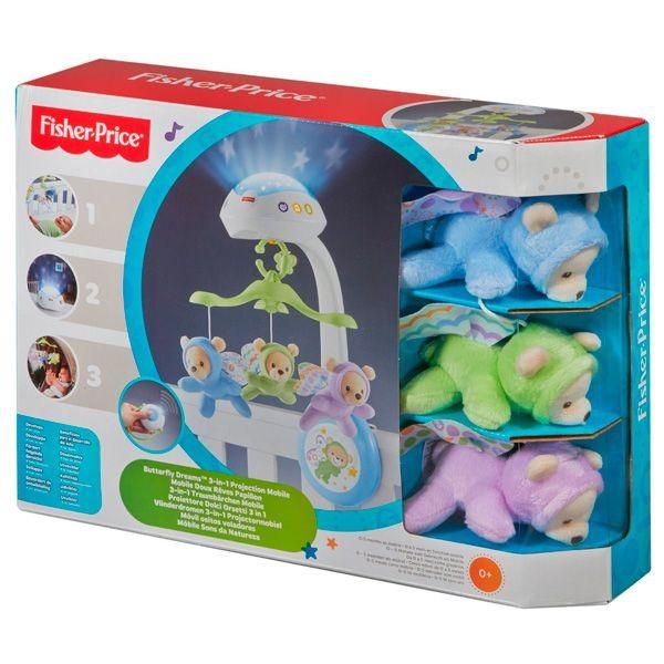 Fisher Price CDN41 Мобиль-ночник на кроватку "Мечты о бабочках" с пультом управления (обновленный)